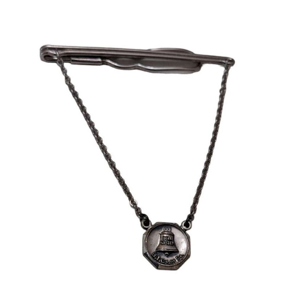Vintage Sterling Silver Bell Telephone System Pennsylvania Employee Tie Bar‎